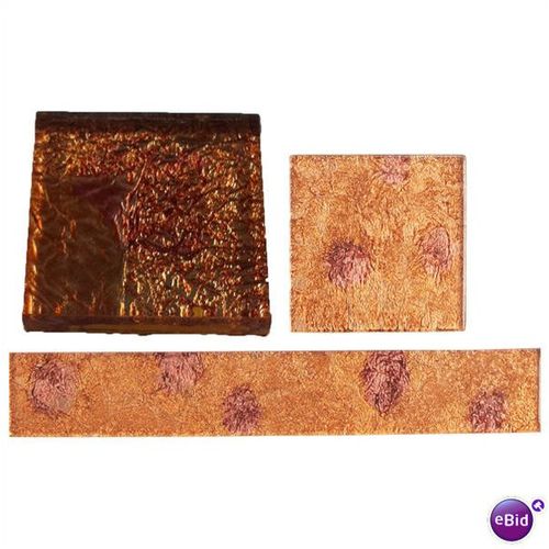 Hand colored Glass Tiles Fire Swamp 2 x 12