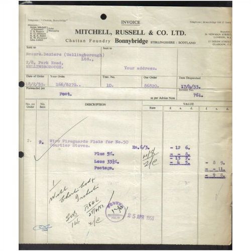 MITCHELL,RUSSELL & CO LTD,BONNYBRIDGE,SCOT LAND,17/4/53
