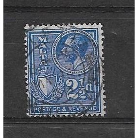 Malta.SG198 2 1/2d Blue.Fine Used.Mar17q
