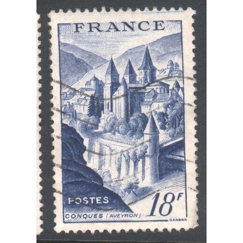 France Stamps 1948 - 18f Conques Abbey - used