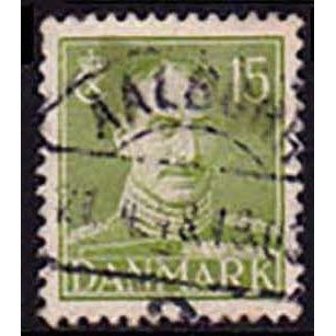 Denmark 1942 King Christian X 15 Øre Used Stamp.