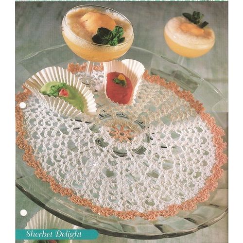 Crochet Doily Pattern Sherbet Delight