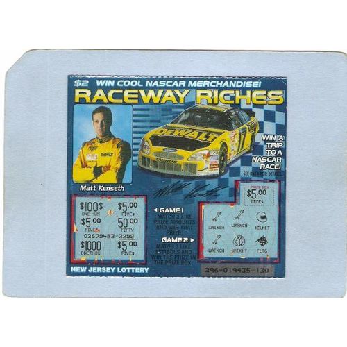 New Jersey Generic Sport Auto Racing New Jersey Instant Lottery Ticket Rac~372