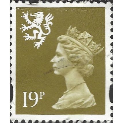 SCOTLAND, Queen Elizabeth II, Machin, brown olive 1993, 19p