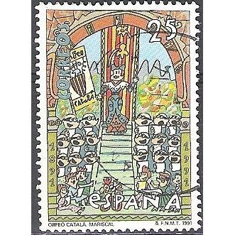 España 1991 Michel 3000 O Cote (2008) 0.20 Euro 100 Ans Chorale Orfeó Catalá