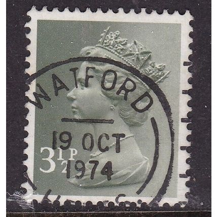 GB Postmark Watford 1974 Machin 3.5p VGC
