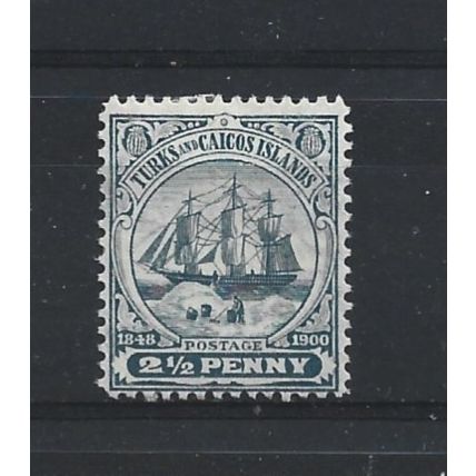 Turks&Caicos.SG104a 2 1/2d Badge of the Islands (Greyish Blue).Mntd Mint.Aug24b
