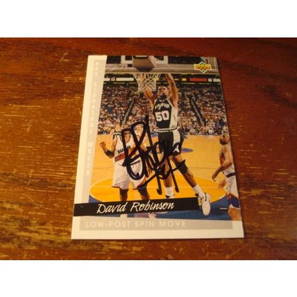 1993/94 Upper Deck, Autograph Card, DAVID ROBINSON, HOF, w/COA, Spurs