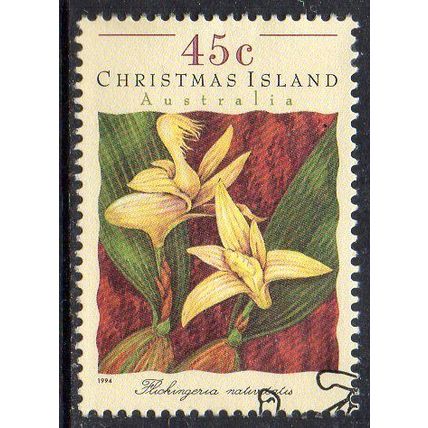 Christmas Island 1994 Orchids - Flickingeria nativitatis 45c ex FDC