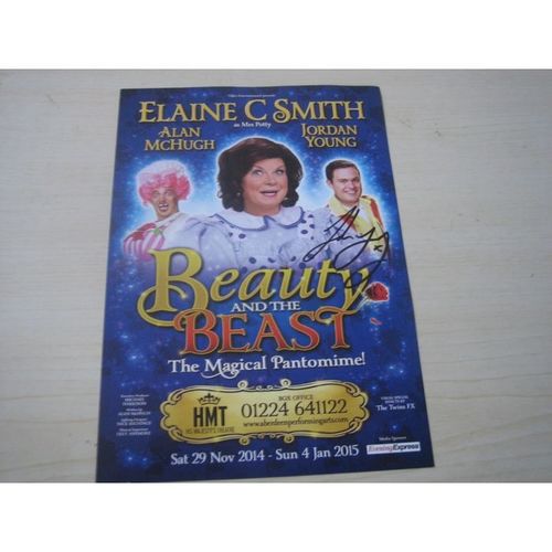 Jordan Young (Aberdeen 2014/15 Panto flyer) hand signed RARE *FREE POST*