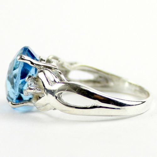Swiss Blue Topaz, 925 Sterling Silver Ladies Ring, SR243