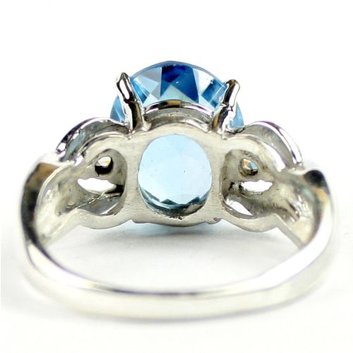 Swiss Blue Topaz, 925 Sterling Silver Ladies Ring, SR243