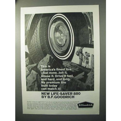 1964 B.F. Goodrich Life-Saver 880 Tire Ad - Finest