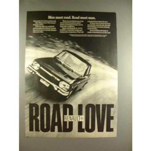 1970 Renault 10 Car Ad - Man meet Road. Road Meet Man