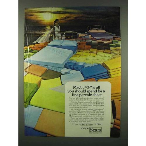 1978 Sears Medley Perma-Prest Percales Sheets Ad