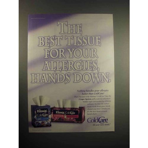 1999 Kleenex Cold Care Tissues Ad - For Allergies