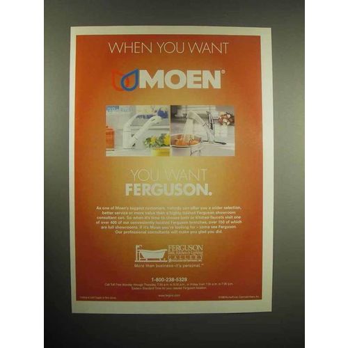1999 Ferguson Moen Faucet Ad - When You Want