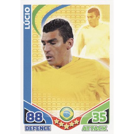 Match Attax World Cup 2010 Lucio Brazil