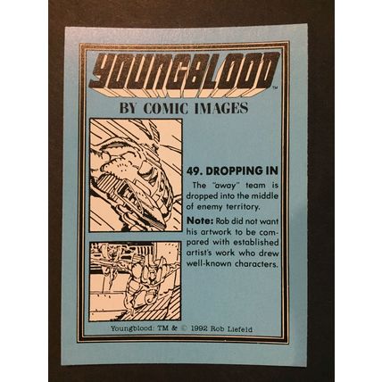 Youngblood trading card #49, excellent condition!