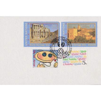 United Nations 2000 special franked card FDC Spain World heritage site