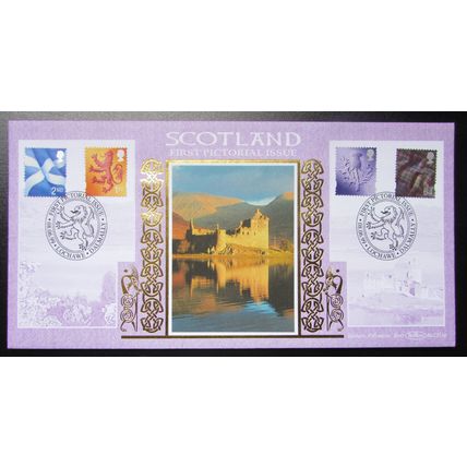 BENHAM - BLCS SCOTLAND FIRST PICTORIAL ISSUE LARGE SILK COVER 1999