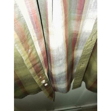 Faded Glory Shirt, Long Sleeves, Shades of Green, L(12/14)