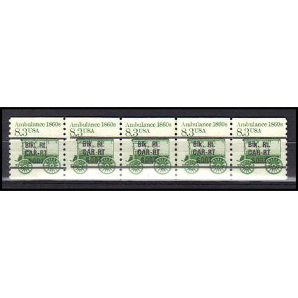 2128a 8.3c Ambulance Fine MNH Dry Gum PNC 1/5 Gap 2L AA0350