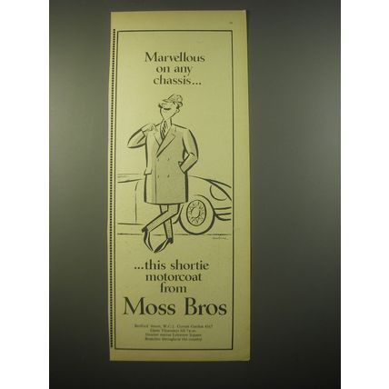 1966 Moss Bros Fashion Advertisement - cartoon by Douglas