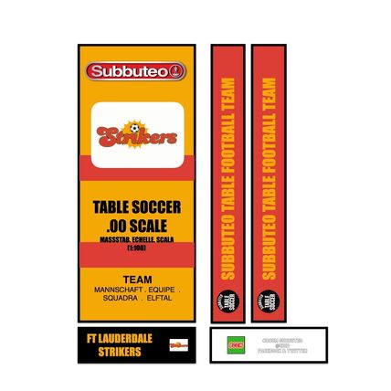 Table Football Subbuteo Box Label Fort Lauderdale Strikers (USA) 1978