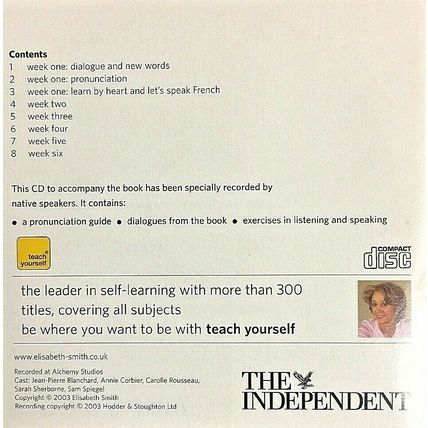 Instant French Audiobook CD Promo The Independent Newspaper Audio Book