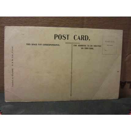 A STORMY NIGHT, HASTINGS, SUSSEX. unused antique postcard by B & R. Ltd. =