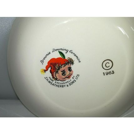 BROWNIE DOWNING CERAMICS, J.H. Weatherby + Sons 1963, Vintage Dish, Very Rare.