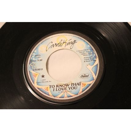 Carole King 45-HARD ROCK CAFE/TO KNOW THAT I LOVE YOU STEREO