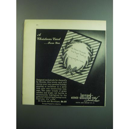 1949 Mermod Jaccard King Szoeke Christmas Card Advertisement