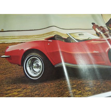 Vintage Chevy 1973 Corvette Poster Dealership Sales Posters