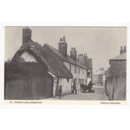 Church Lane Edmonton Enfield Libraries Reproduction Postcard 31
