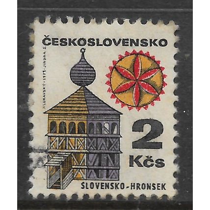 CZECH REPUBLIC 1971 REGIONAL BUILDINGS 2K BELL TOWER HORNSEK SG1938 FINE USED#2