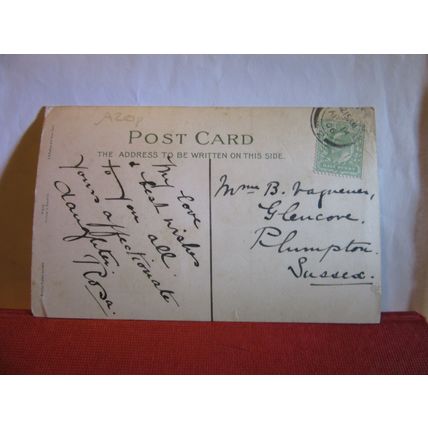 EASTER GREETINGS .used antique postcard 1906 pm 5 cherubs /