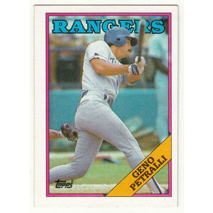1988 Topps baseball card 589 Geno Petralli