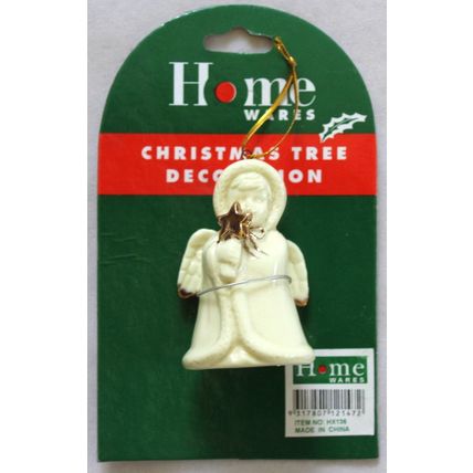 4 Different, Ceramic Angel Christmas Tree Decorations by Home Wares