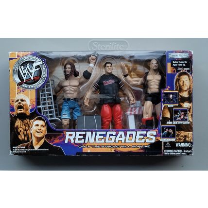 wwe wwf ljn classic superstars renegades: raven, steve austin & shane mcmahon