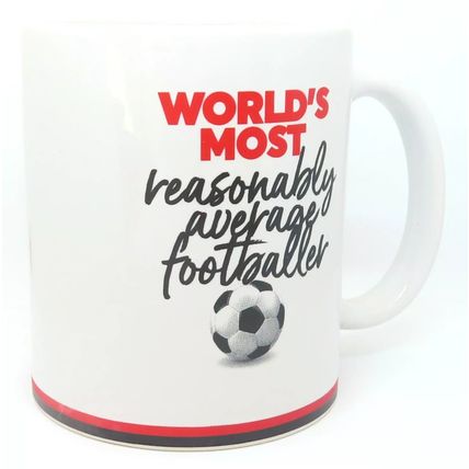 Worlds Most Reasonably Average Footballer Mug & Coaster Set Ceramic Sports Gift
