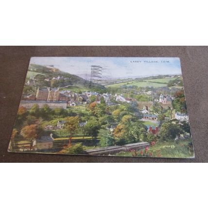 1935 fr Postcard - Laxey village scene - Isle of Man