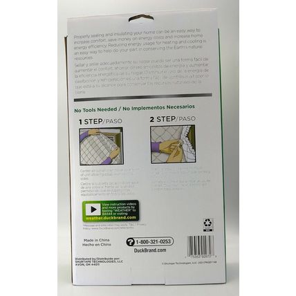 Air Conditioner Fabric Cover White Insulator 20" x 28" Duck Brand - STOP DRAFTS!