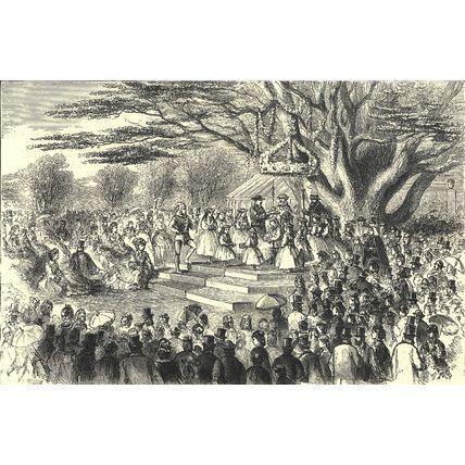 MAY QUEEN WYMERING FESTIVAL - PERSIAN FAMINE 1872 VICTORIAN ENGRAVINGS