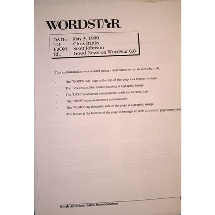 Wordstar Press Kit, 1990 - Brochure and promo literature
