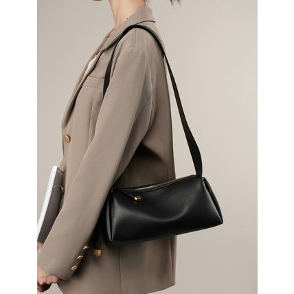 Genuine Leather Women Small Shoulder Purse Handbag Black