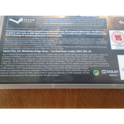 Deus Ex Human Revolution PC DVD