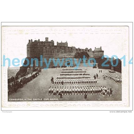 EDINBURGH, CASTLE ESPLANADE, SCOTLAND, c1910/20s?, Postcard