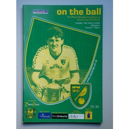 NORWICH CITY v GILLINGHAM Div1 19/03/2002
